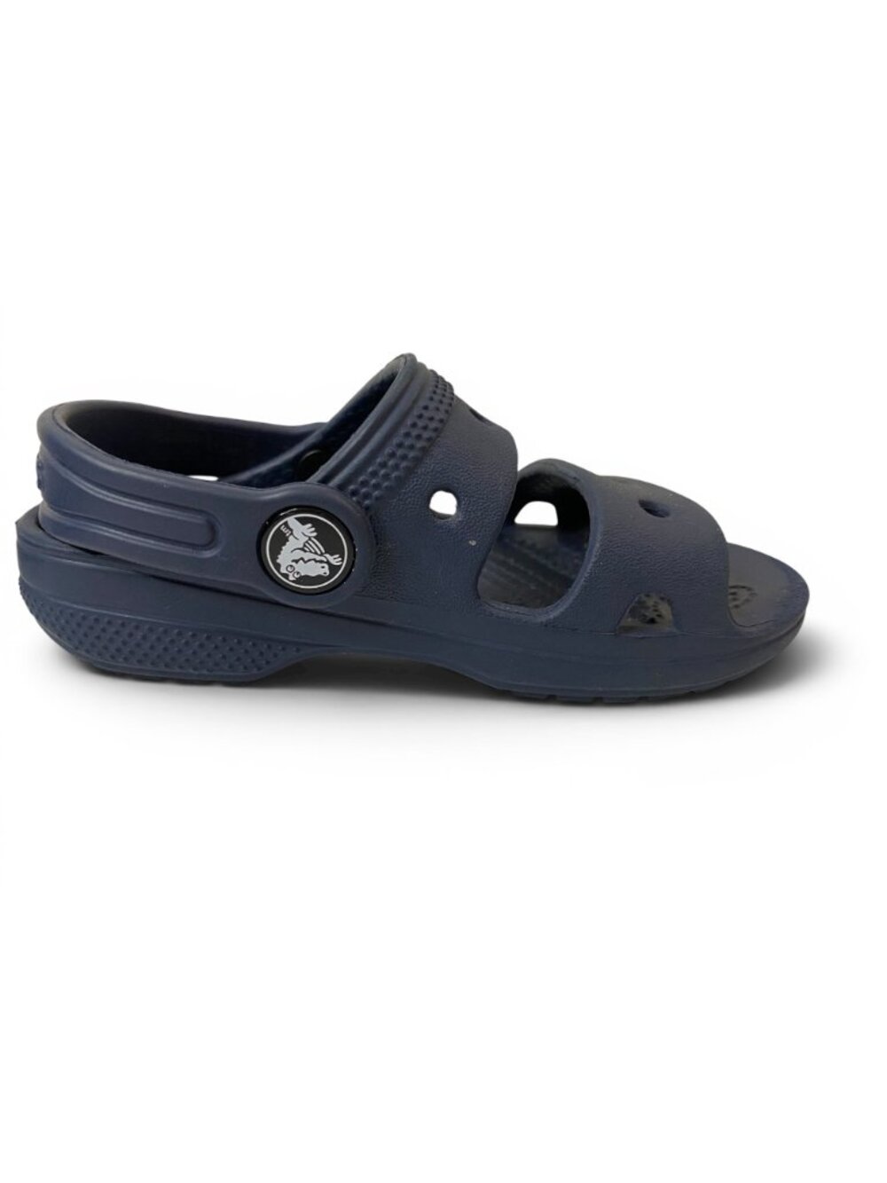 Crocs Kids Sandals Navy Blue C8 Toddler Classic Comfort Shoes - Picture 3 of 11